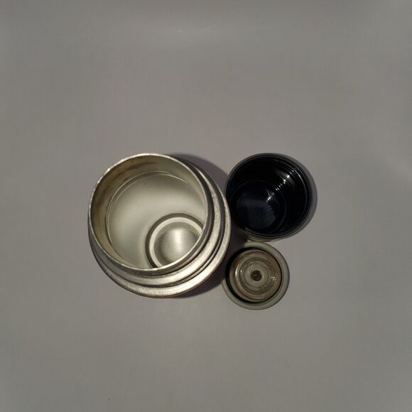 Starbucks Stainless Steel Thermos 2004 Mug Red Leather Floral Sleeve 12oz - Picture 4 of 14